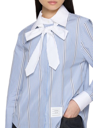  - THOM BROWNE - Striped Bow Tie Shirt