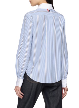 Back View - Click To Enlarge - THOM BROWNE - Striped Bow Tie Shirt