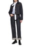 Figure View - Click To Enlarge - THOM BROWNE - Striped Bow Tie Shirt