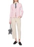 Figure View - Click To Enlarge - THOM BROWNE - Tape Detail Suiting Cotton Pants