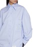  - THOM BROWNE - Long Sleeve Point Collar Embroidered Crest Poplin Shirt