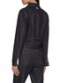 Back View - Click To Enlarge - THOM BROWNE - Shrunken Fit Japanese Selvedge Denim Jacket