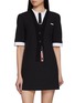 THOM BROWNE Mini Trompe-l'œil Patch Pocket Wool Seersucker Dress