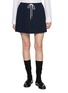 THOM BROWNE Pleated Drawstring Waistband Mini Skirt