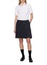 Figure View - Click To Enlarge - THOM BROWNE - Short Sleeve Drawstring Hem Tweed Polo Top