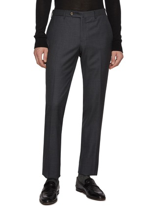 Main View - Click To Enlarge - PT TORINO - Slim Fit Fleece Wool Pants