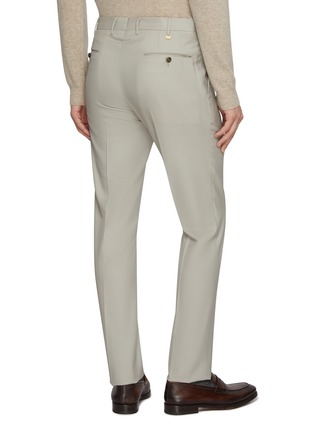 Back View - Click To Enlarge - PT TORINO - Slim Fit Fleece Wool Pants