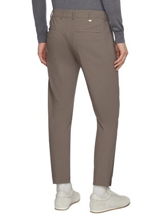 Back View - Click To Enlarge - PT TORINO - Epsilon Zippered Hem Kinetic Stretch Jersey Pants