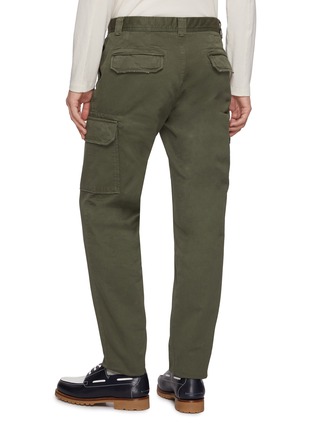 Back View - Click To Enlarge - INCOTEX - Garment Dyed Tapered Cotton Cargo Pants