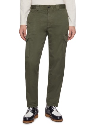 Main View - Click To Enlarge Main View - Click To Enlarge - INCOTEX - Garment Dyed Tapered Cotton Cargo Pants