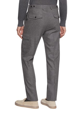 Back View - Click To Enlarge - INCOTEX - Flannel Cargo Pants