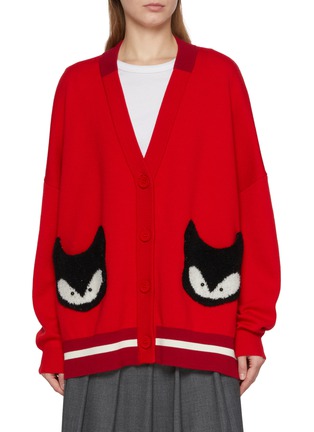 Main View - Click To Enlarge Main View - Click To Enlarge - BAZ & FRIENDS - x CYNTHIA & XIAO Rox Wool Cardigan