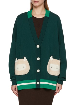 Main View - Click To Enlarge Main View - Click To Enlarge - BAZ & FRIENDS - x CYNTHIA & XIAO Baz Wool Cardigan