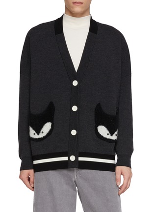 Detail View - Click To Enlarge - BAZ & FRIENDS - x CYNTHIA & XIAO Rox Wool Cardigan