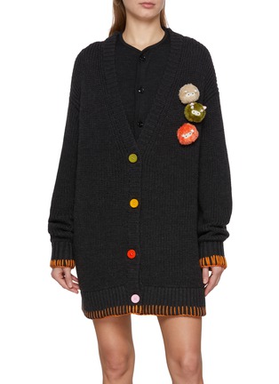 Main View - Click To Enlarge Main View - Click To Enlarge - BAZ & FRIENDS - x CYNTHIA & XIAO Mini Monster Wool Cardigan