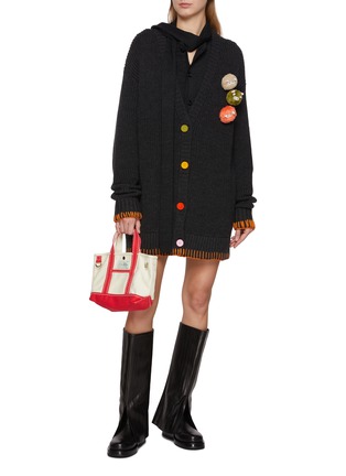 Figure View - Click To Enlarge - BAZ & FRIENDS - x CYNTHIA & XIAO Mini Monster Wool Cardigan