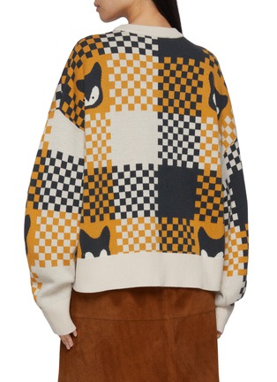 Back View - Click To Enlarge - BAZ & FRIENDS - x CYNTHIA & XIAO Rox Checkered Wool Sweater