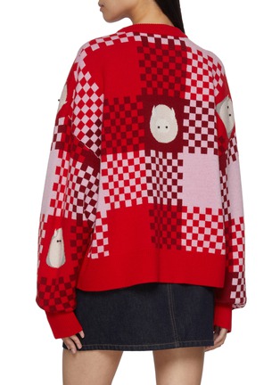 Back View - Click To Enlarge - BAZ & FRIENDS - x CYNTHIA & XIAO Baz Checkered Wool Sweater