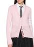  - THOM BROWNE - 4-Bar Relaxed Fit V-Neck Wool Knit Cardigan