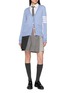 Figure View - Click To Enlarge - THOM BROWNE - 4-Bar Relaxed Fit V-Neck Wool Knit Cardigan