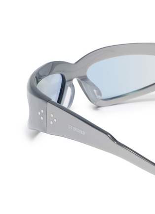 Detail View - Click To Enlarge - OFF BROADWAY - Sleek Butcher Acetate Angular Sunglasses