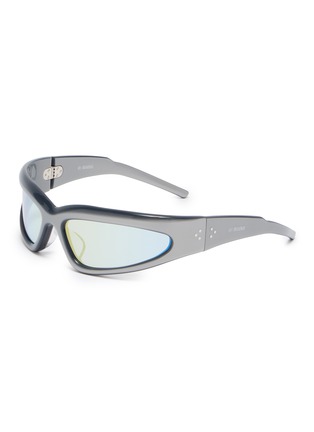 Main View - Click To Enlarge - OFF BROADWAY - Sleek Butcher Acetate Angular Sunglasses