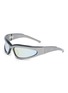 OFF BROADWAY Sleek Butcher Acetate Angular Sunglasses