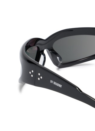 Detail View - Click To Enlarge - OFF BROADWAY - Sleek Butcher Acetate Angular Sunglasses