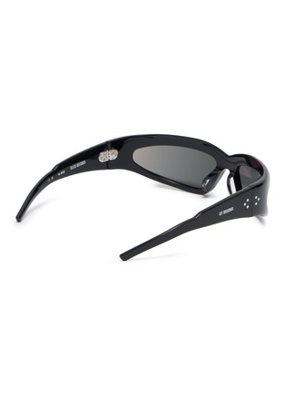 Figure View - Click To Enlarge - OFF BROADWAY - Sleek Butcher Acetate Angular Sunglasses