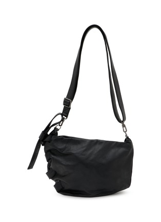 Main View - Click To Enlarge - DISCORD YOHJI YAMAMOTO - Ribbon Leather Crossbody Bag