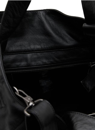 Detail View - Click To Enlarge - DISCORD YOHJI YAMAMOTO - Ribbon Leather Tote Bag