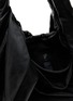 Detail View - Click To Enlarge - DISCORD YOHJI YAMAMOTO - Draped Zip Leather Handbag