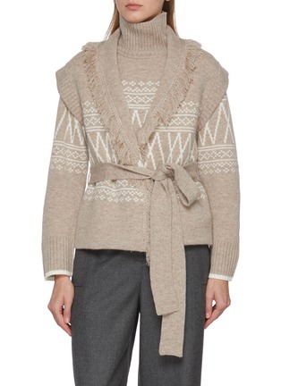 Main View - Click To Enlarge Main View - Click To Enlarge - WE NORWEIGIANS - Setesdal Belted Cashmere Wool Knit Vest