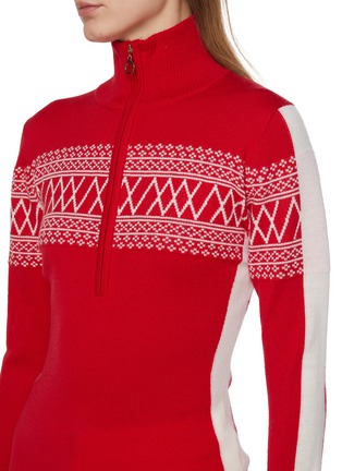  - WE NORWEIGIANS - Setesdal Pattern Quarter Zipped Wool Knit Sweater