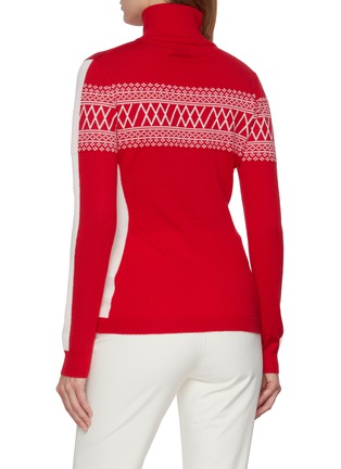 Back View - Click To Enlarge - WE NORWEIGIANS - Setesdal Pattern Quarter Zipped Wool Knit Sweater