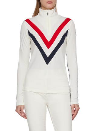 Main View - Click To Enlarge Main View - Click To Enlarge - WE NORWEIGIANS - Voss Long Sleeve Chevron Zipped Top
