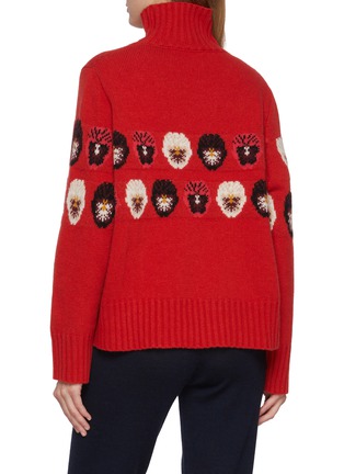 Back View - Click To Enlarge - WE NORWEIGIANS - X Markarian Intarsia Floral Turtleneck Knit Sweater