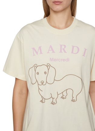  - MARDI MERCREDI - Dachshund Print Cotton Jersey T-Shirt