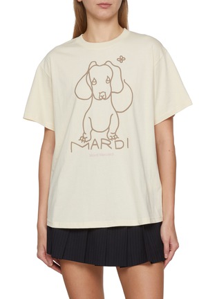 Main View - Click To Enlarge - MARDI MERCREDI - Dachshund Print Cotton Jersey T-Shirt