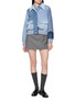 Figure View - Click To Enlarge - VALSTAR - Valstarino Patchwork Light Wash Denim Jacket
