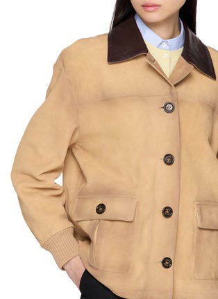  - VALSTAR - Valstarino Leather Collar Oversized Suede Jacket