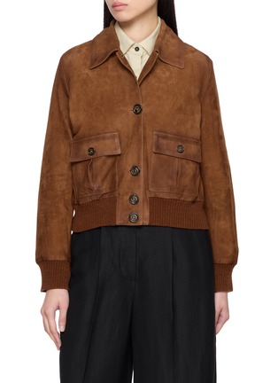 Main View - Click To Enlarge - VALSTAR - Valstarino Cropped Suede Jacket