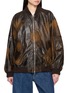 VALSTAR Vintage Finish Cracked Leather Bomber Jacket