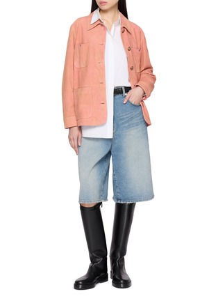 Figure View - Click To Enlarge - VALSTAR - Boxy Suede Work Jacket