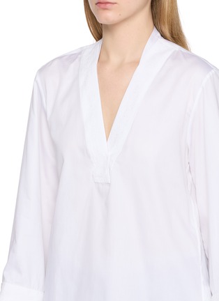  - BOURRIENNE - Poétique Embroidered V-Neck Cotton Shirt