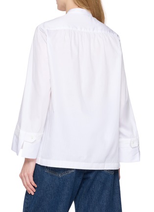 Back View - Click To Enlarge - BOURRIENNE - Poétique Embroidered V-Neck Cotton Shirt