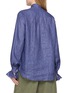 Back View - Click To Enlarge - BOURRIENNE PARIS X - High Officer Collar Ruffle Detail Gathered Back Linen Shirt