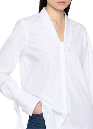  - BOURRIENNE - V-Neck Flat Collar Cotton Shirt