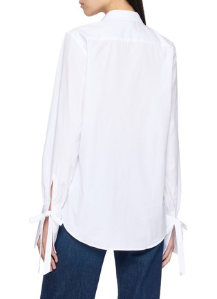 Back View - Click To Enlarge - BOURRIENNE - V-Neck Flat Collar Cotton Shirt