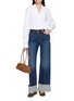 Figure View - Click To Enlarge - BOURRIENNE - V-Neck Flat Collar Cotton Shirt